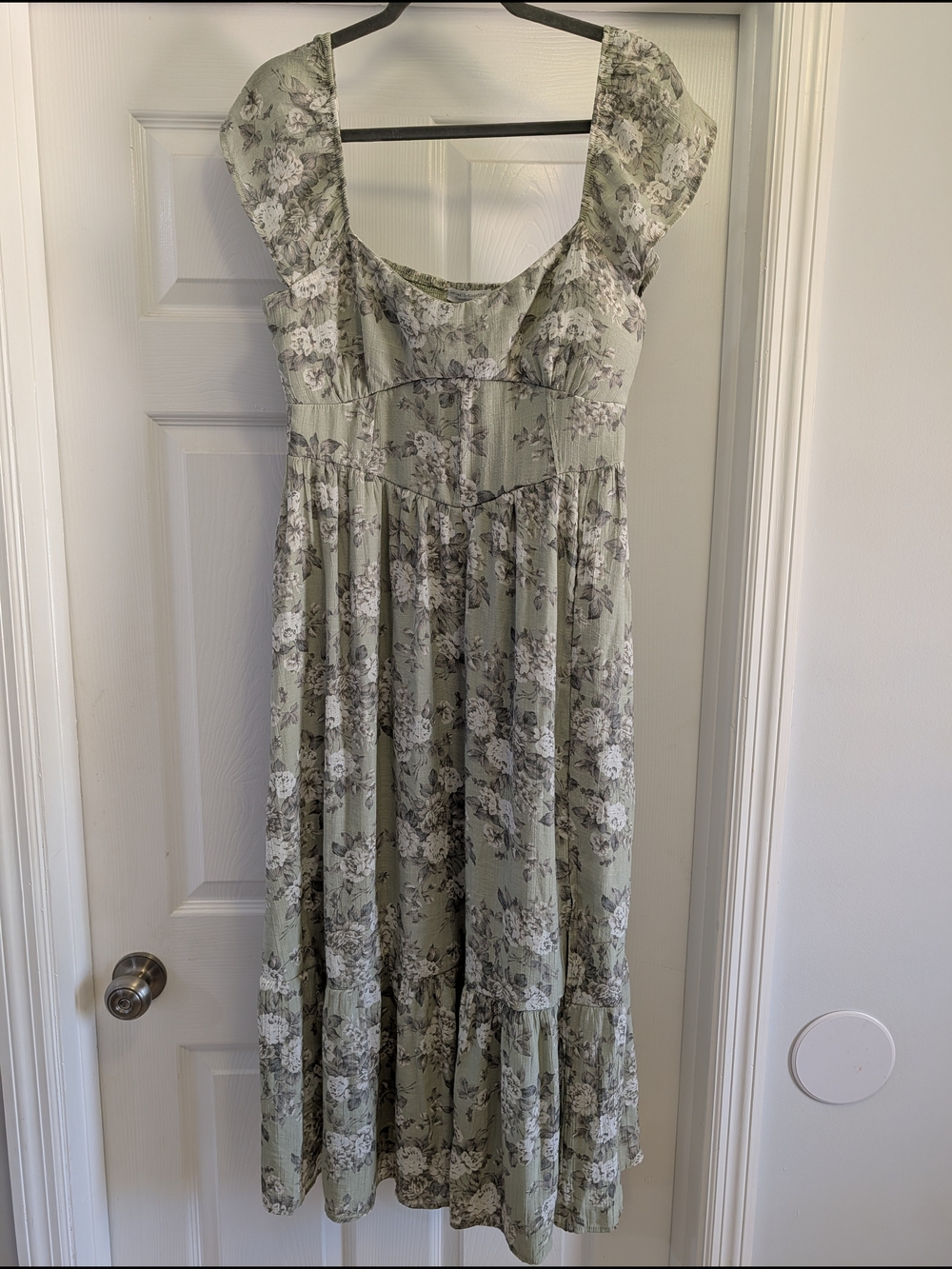 Better Together Floral Midi Dress Sage Green Cottagecore XL